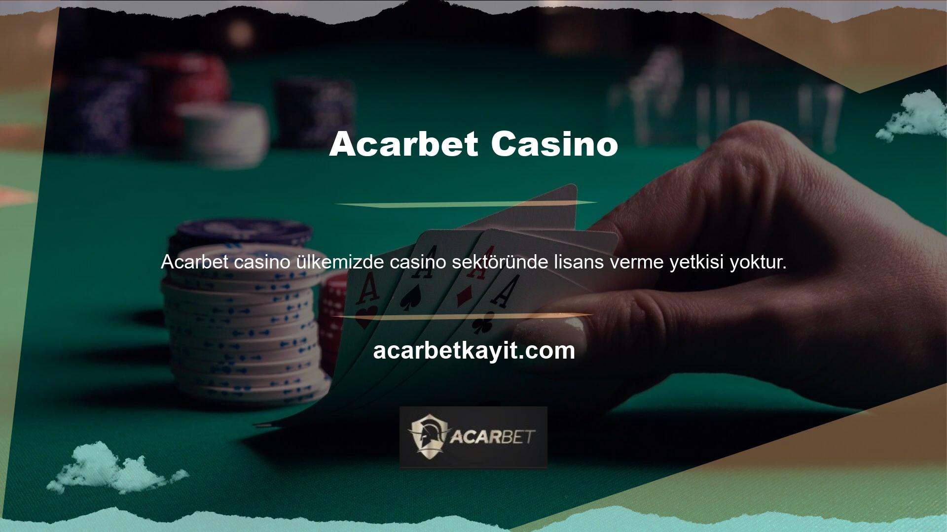 Casino veya casino sektöründe faaliyet göstermek isteyen web siteleri yurt dışından lisans almaktadır