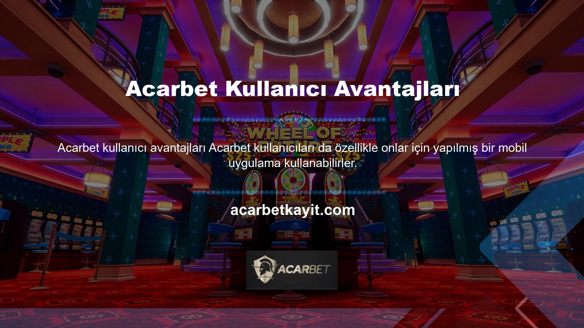Üyeler Acarbet mobil uygulamasını web sitesinden kolayca indirebilir